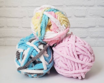 Bernat Baby Blanket yarn, 100 gram 3.5oz, Pitter Patter, Pink, Sail Away, #6 Super Bulky