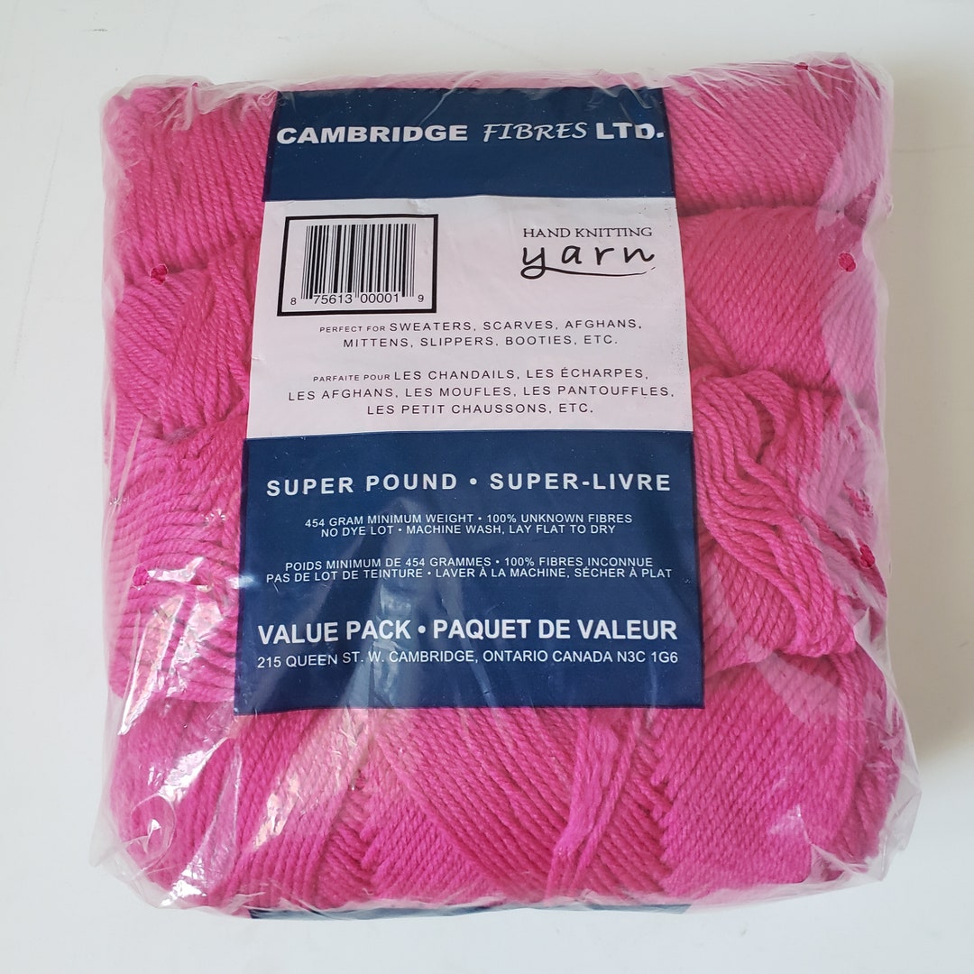 Pink Yarn 1 Lb Factory Mill Ends Yarn, 454 Grams, Cambridge Fibers