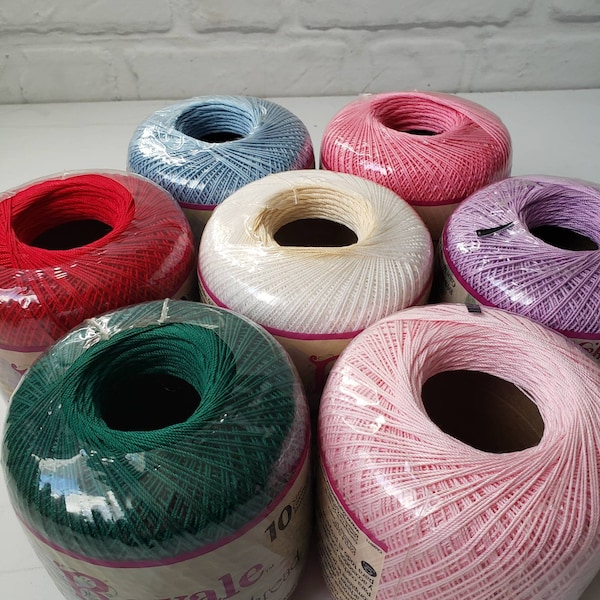 Royale Classic Crochet Thread size 10, 100% cotton, 350 yards, assorted colors, amigurumi yarn