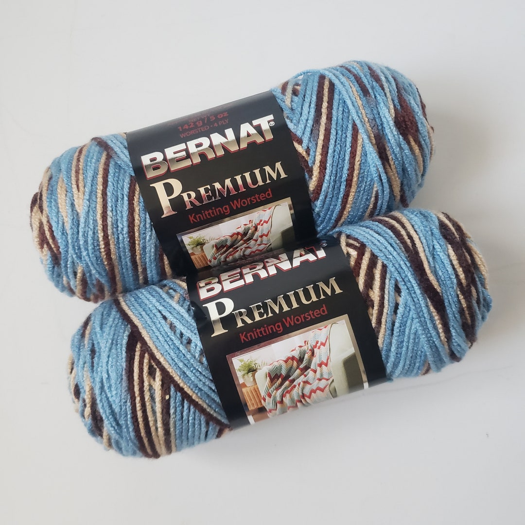 Bernat Premium Worsted Variegated Yarn, Acrylic Yarn 142 G, Wedgewood