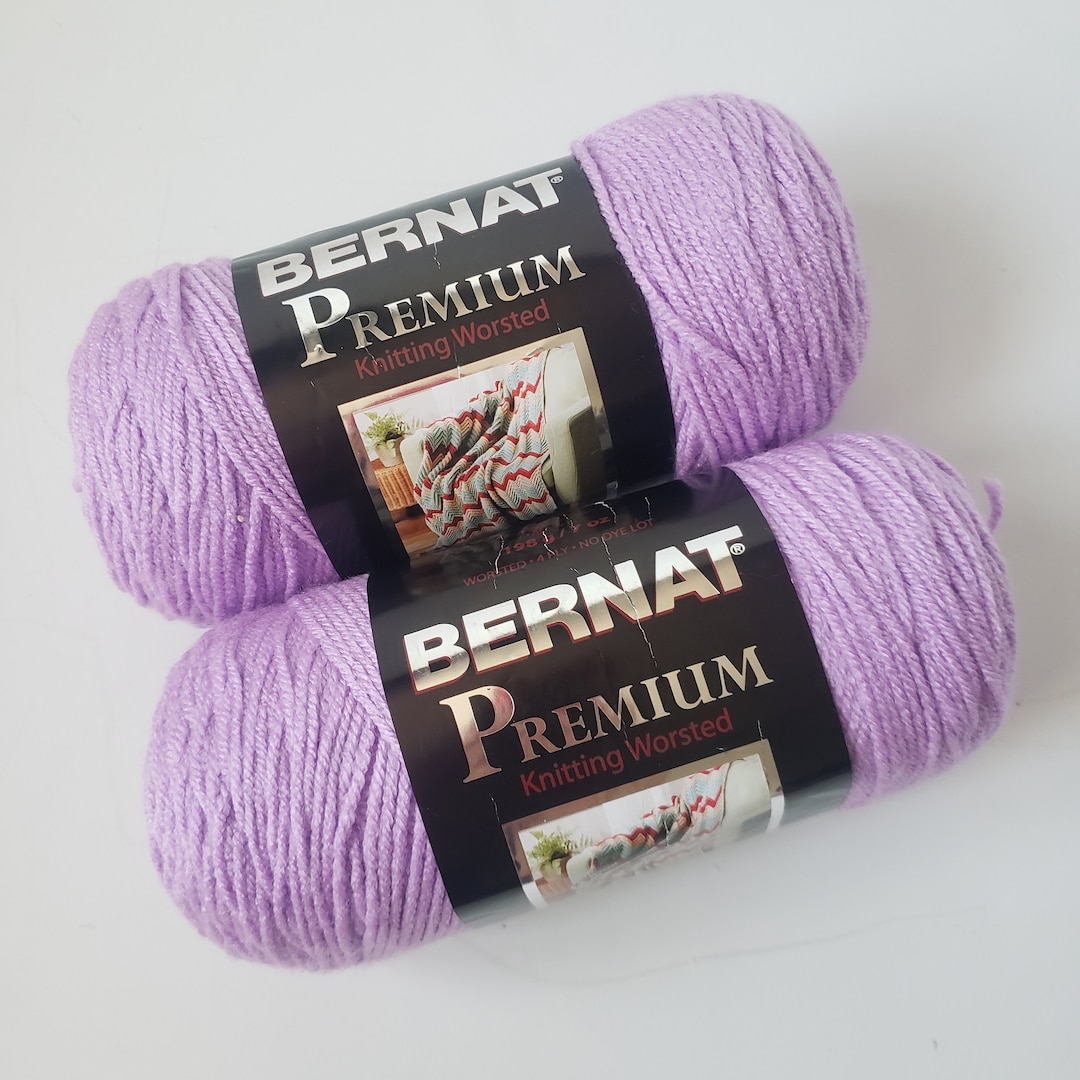 Bernat Premium Yarn, Acrylic Worsted 198 Gram / 7 Oz in Lilac Etsy