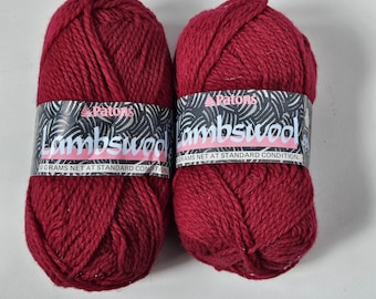 Patons Lambswool yarn, 100% pure new wool, 50 grams, Dye lot 6, Shade 1801, hard to fined, discontinued DUTY & TARIFF in shipping