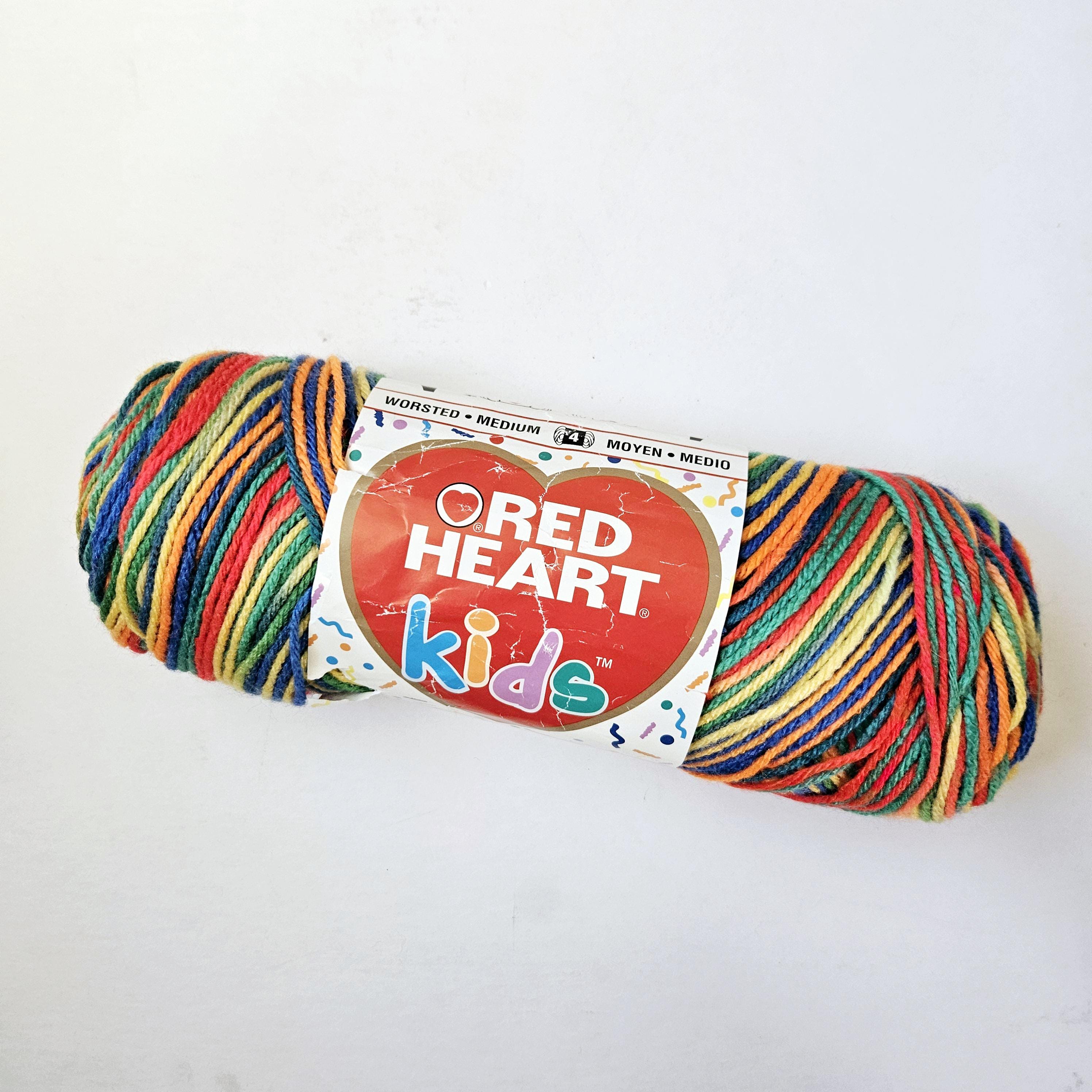Red Heart Kids Yarn, 100% acrylic, orange color, 115-140 grams, 5 oz., discontinued
