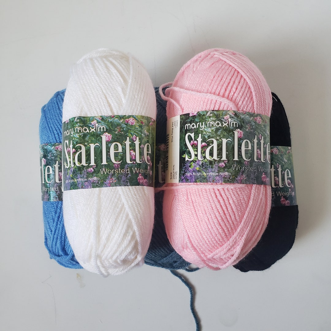 Mary Maxim Starlette Worsted Weight Yarn, Acrylic, Yarn Destash Comes ...