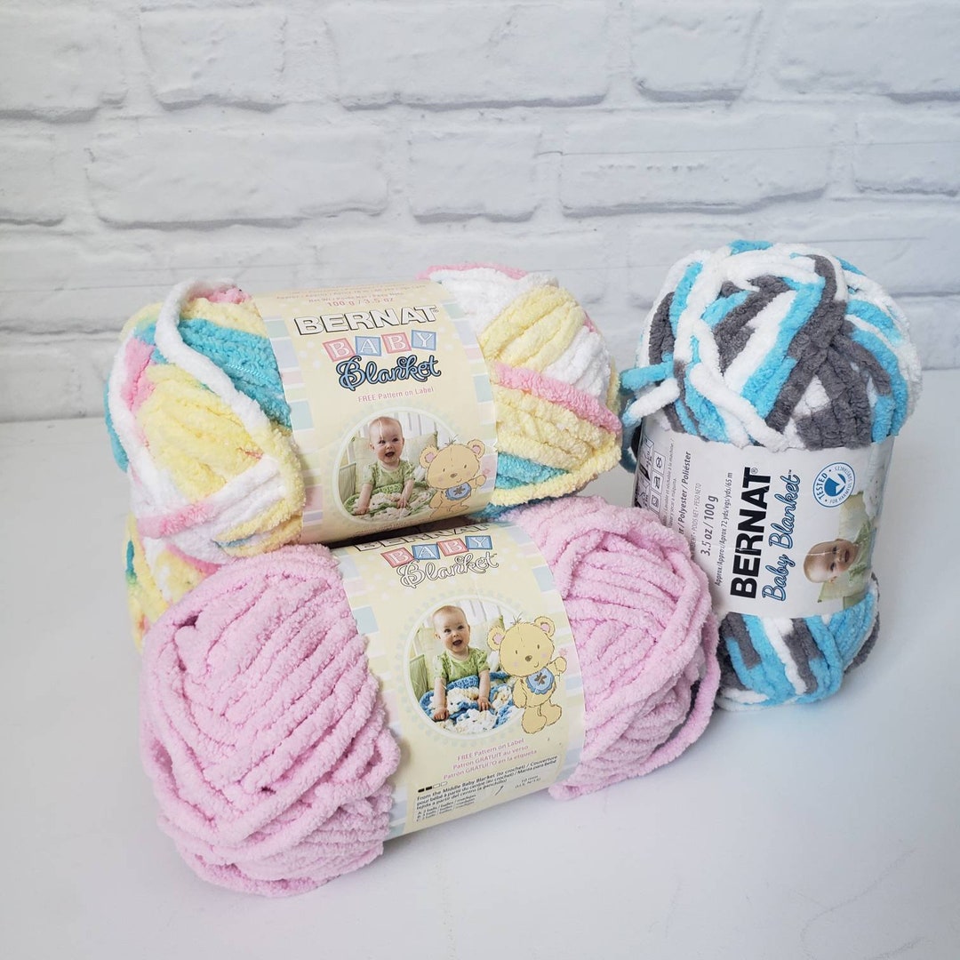 Bernat Baby Blanket Yarn 100 Gram 3.5oz Pitter Patter Pink Etsy Canada