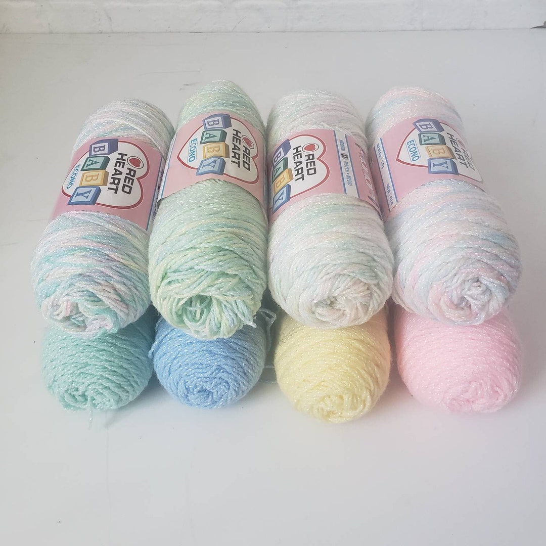 Red Heart Baby Econo Yarn Multi Colors and Solids 4 Worsted Etsy