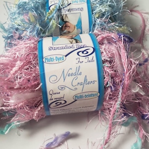 Needle Crafter Boa Yarn,  100% polyester, 50g, stranded boa, multi-dyed, fur tails yarn, NC526 DUTY & TARIFF included in shipping