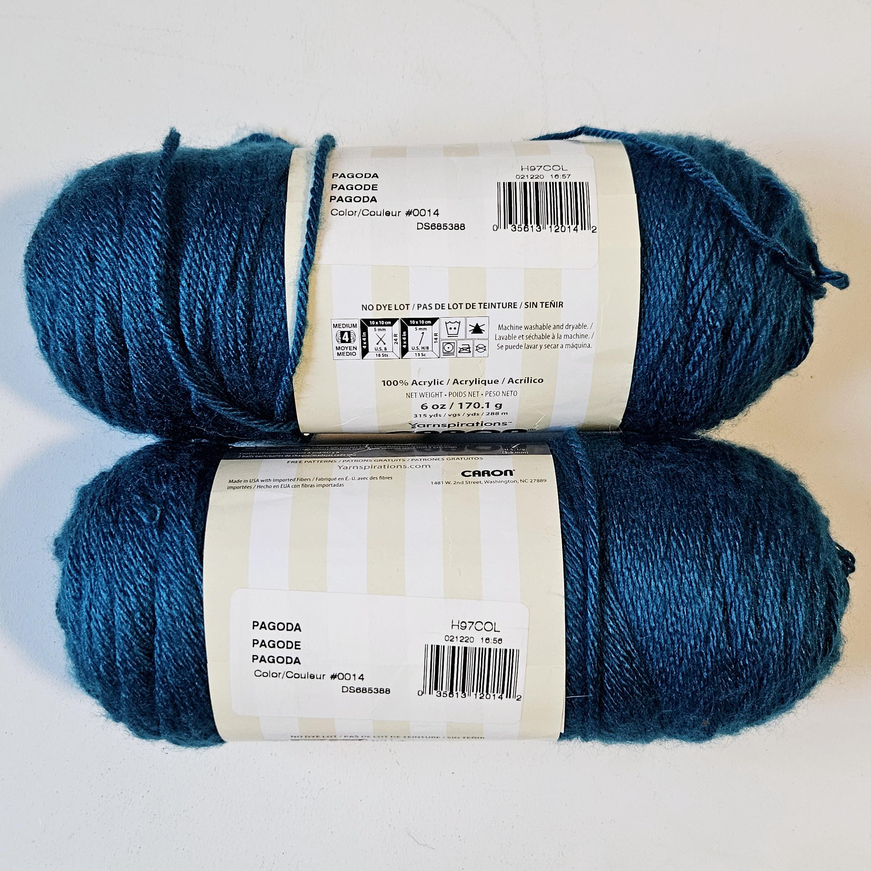Caron Simply Soft Yarn Solids, 100% Acrylic, 170 Grams, Color Pagoda ...