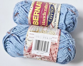 Bernat Handicrafters Cotton Yarn, 100% Cotton, 42 - 50 grams, Solid & Varigated colors #4 Medium