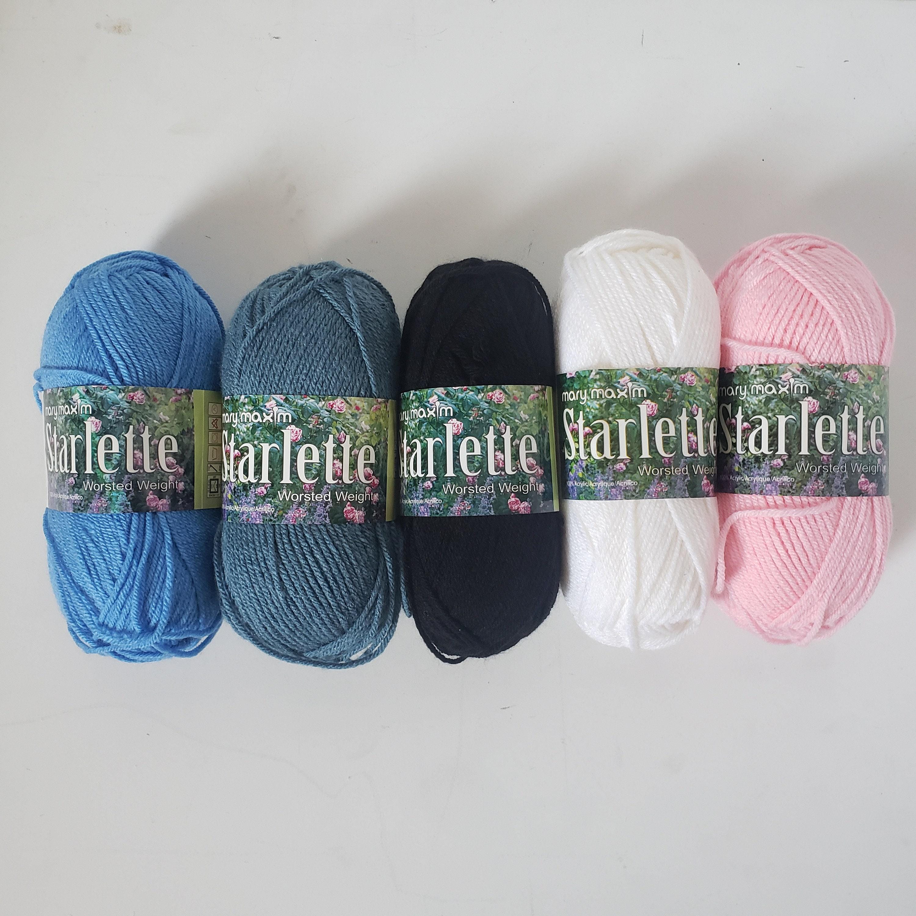 Mary Maxim Starlette Worsted Weight Yarn, Acrylic, Yarn Destash, Grey ...