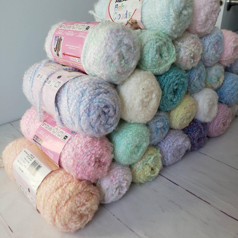 Red Heart Baby Cloud Yarn Skeins Super Bulky 6 Knitting Etsy