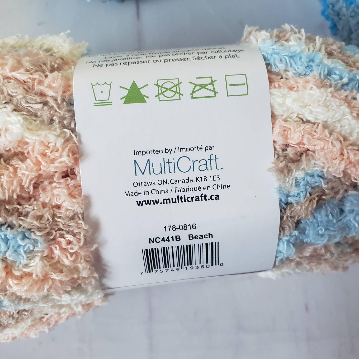 Needle Crafters Soft & Fuzzy Plush Baby Yarn Beach and Blue Etsy