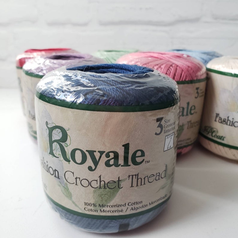 Royale Classic Crochet Thread Size 3 100 Cotton 150 Yards Etsy