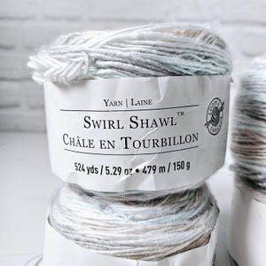 Loops & Threads Swirl Shawl Yarn, Almond, 150 gram,soft alpaca sport yarn, soft colors, discontinued yarn DUTY and TARIFF in shipping
