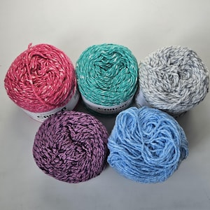 Laine pour gâteau Caron Funfetti Yarnspirations, 227 g polyester acrylique, orange rubis, basilic, turquoise, glaçage rose, mûrier DUTY in Shipping