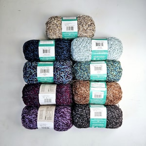 Métier à tisser country avec boucles et fils, 100 % acrylique, 140 g, 10 couleurs, super volumineux, discontinué HORS TAXE aux États-Unis