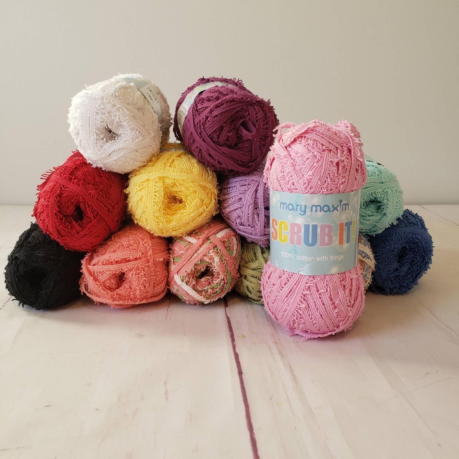 Mary Maxim Scrub It Yarn 50g Cotton Dish Cloth Yarn Scrubby Etsy