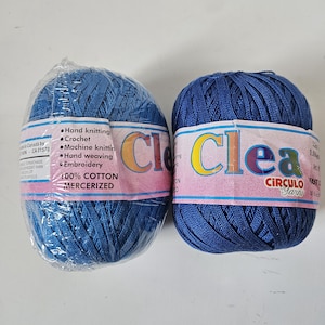 Clea Circulo and Anne Circulo Yarns, 100% cotton, 147.5 grams, 500m, 1000m, different blues, see descriptions DUTY & TARIFF in shipping