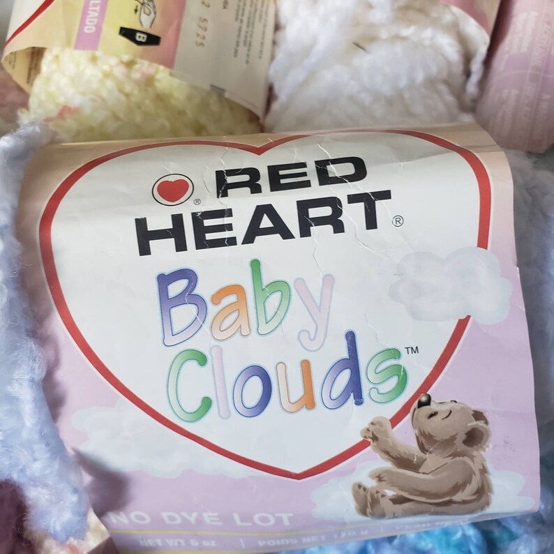 Red Heart Baby Cloud Yarn Skeins Super Bulky 6 Knitting Etsy