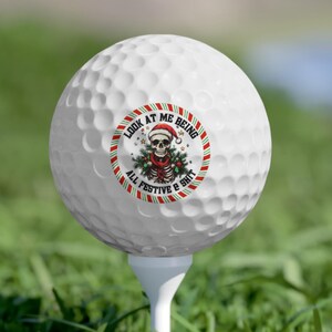 Pelotas de golf festivas con forma de esqueleto, regalo divertido para golfistas, juego de 6
