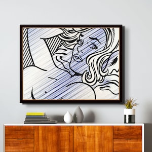 Roy Lichtenstein Seductive Girl Print | Retro Comic Style Wall Art | Vintage Lichtenstein Woman Artwork | Print/Canvas | Framed/Unframed