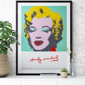 Marilyn Monroe by Andy Warhol | Print/Canvas | Framed/Unframed