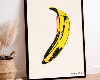 Banana by Andy Warhol | Print/Canvas | Framed/Unframed