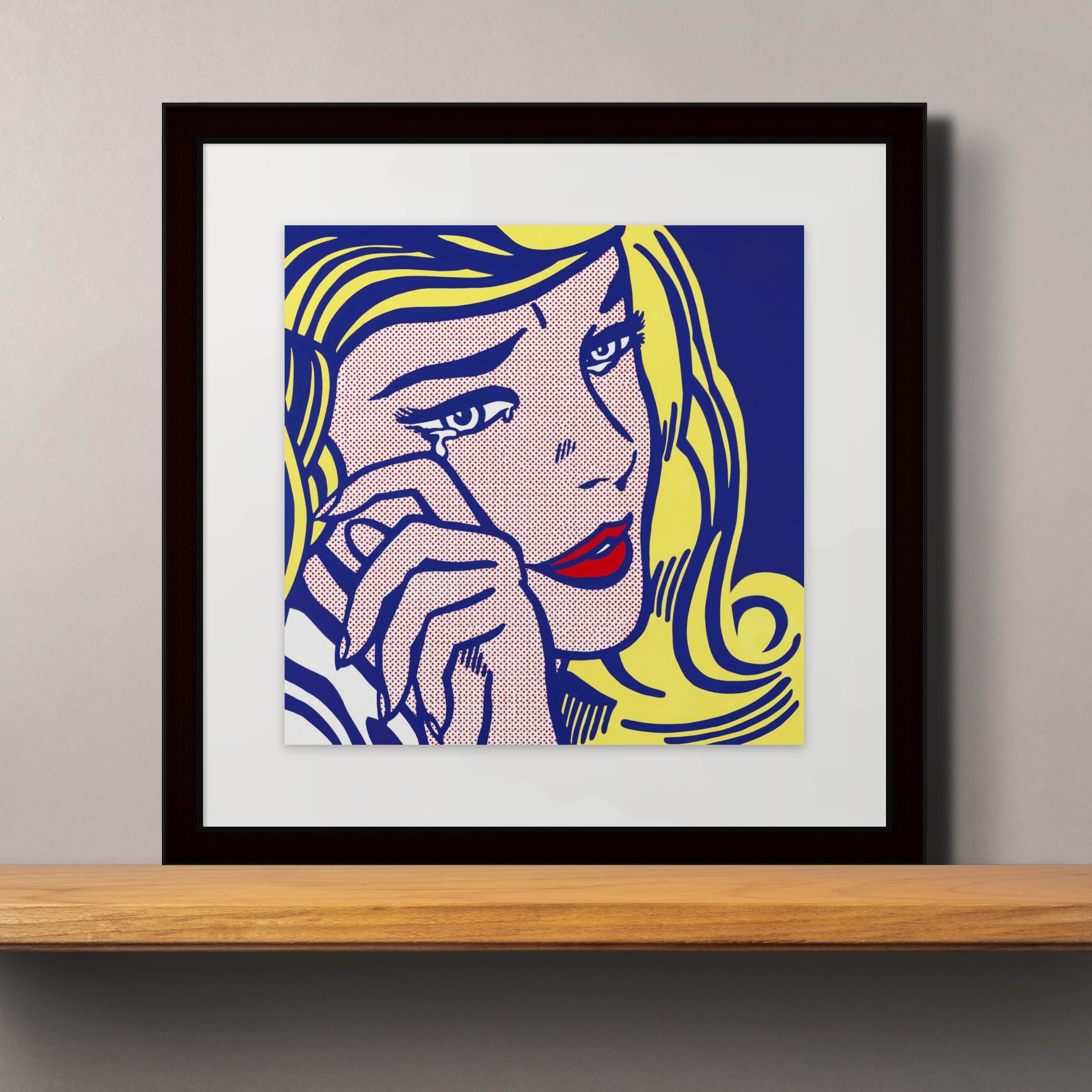 Roy Lichtenstein 'crying Girl' Poster: Retro Pop Art Print - Etsy