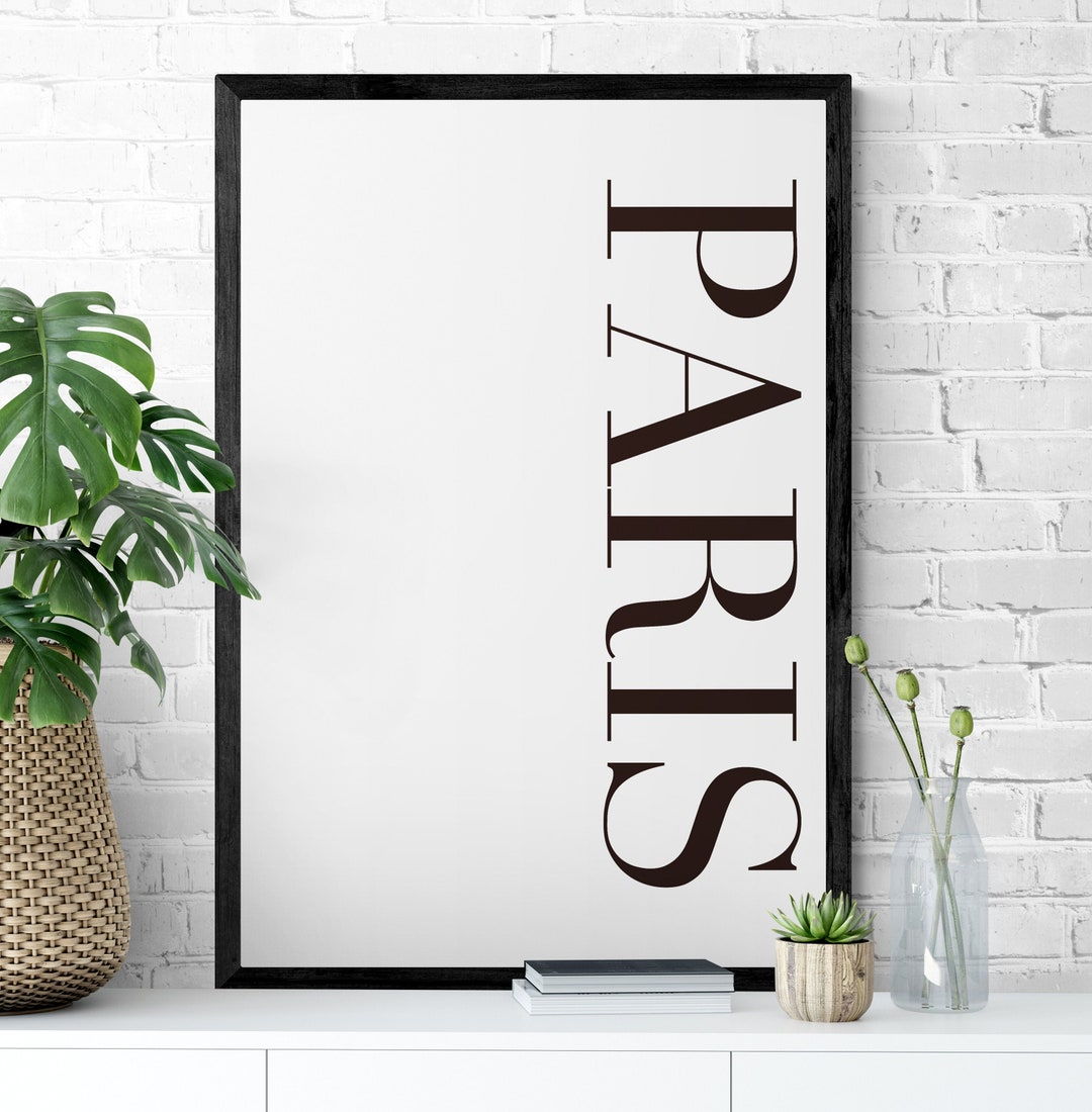 Paris Sign | Fashion Paris Poster | Typography Wall Art | Print/canvas ...