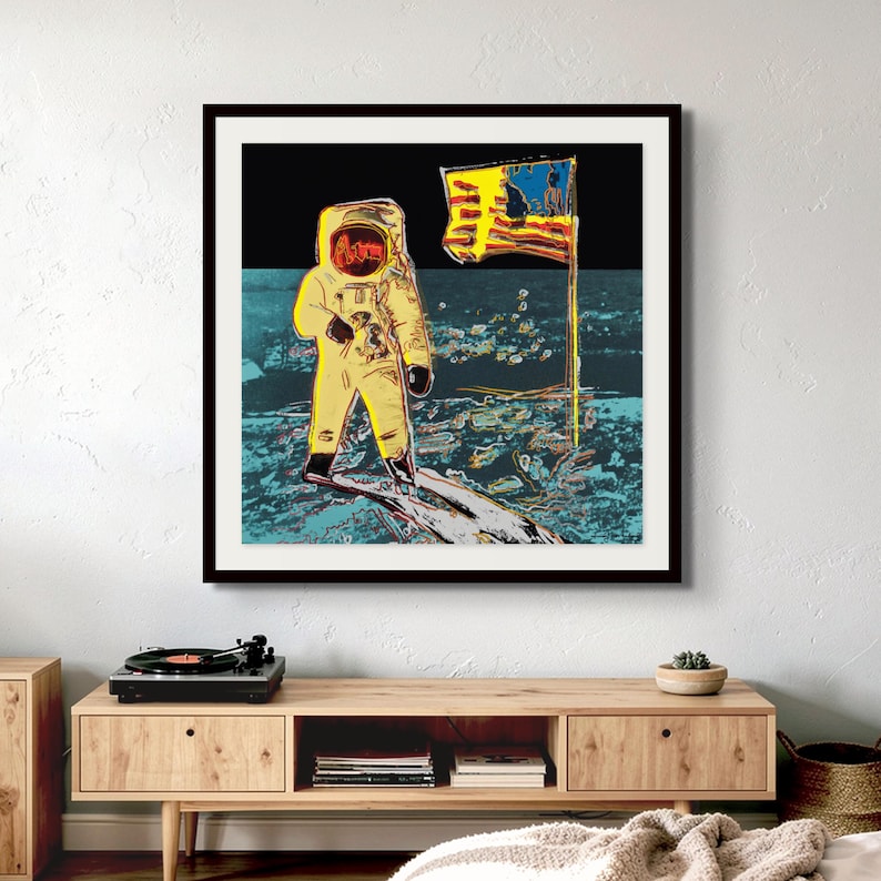 Moonwalk Pop Art by Warhol - Bold Moon Wall Art - Etsy