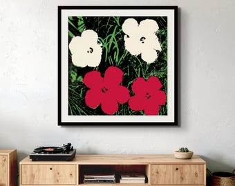 Pop Art Flowers Print - Warhol Floral Wall Art
