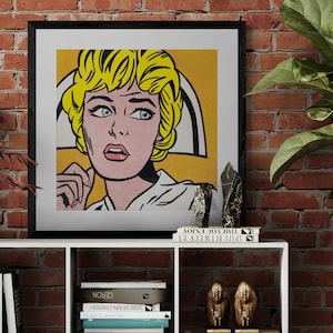 Comic Book Pop Art by Roy Lichtenstein | Print/Canvas | Framed/Unframed | Nurse Retro Pop Art Poster