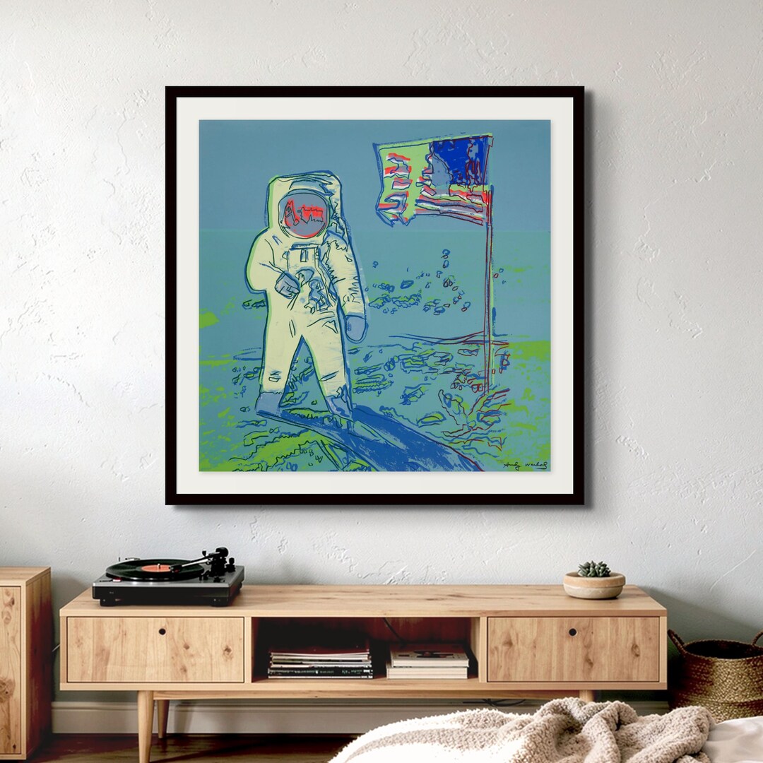 Moonwalk Pop Art by Warhol - Bold Moon Wall Art - Etsy