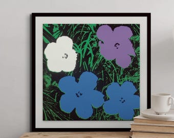 Pop Art Flowers Print - Warhol Floral Wall Art