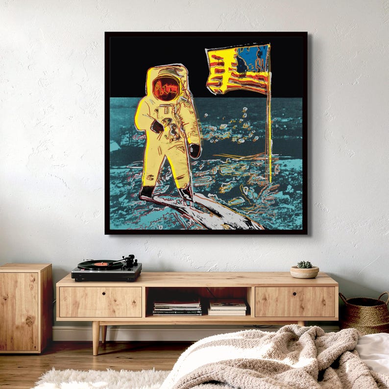Moonwalk Pop Art by Warhol - Bold Moon Wall Art - Etsy