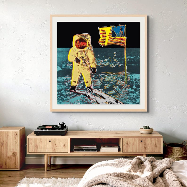Moonwalk Pop Art by Warhol - Bold Moon Wall Art - Etsy