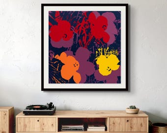 Flowers by Andy Warhol | Print/Canvas | Framed/Unframed