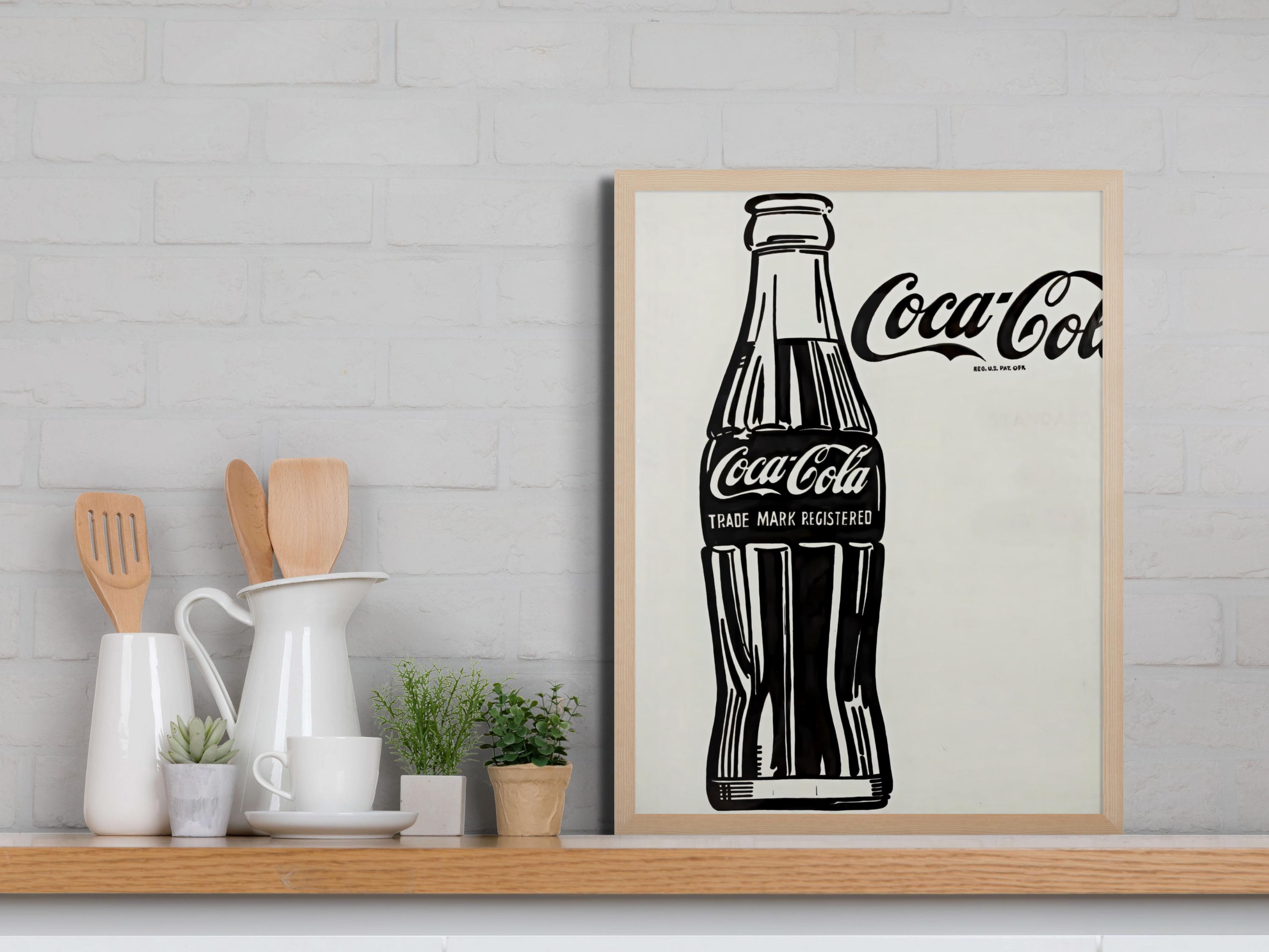 Vintage Soda Bottle Wall Art, Coca Cola by Andy Warhol | Print