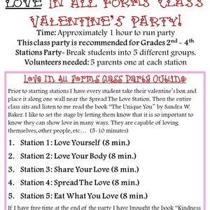 Valentine&#39;s Class Party - Love In All Forms