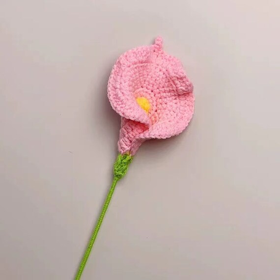 Hand Knitted Calla Lily Flower Bouquet Crochet Flower Simulation