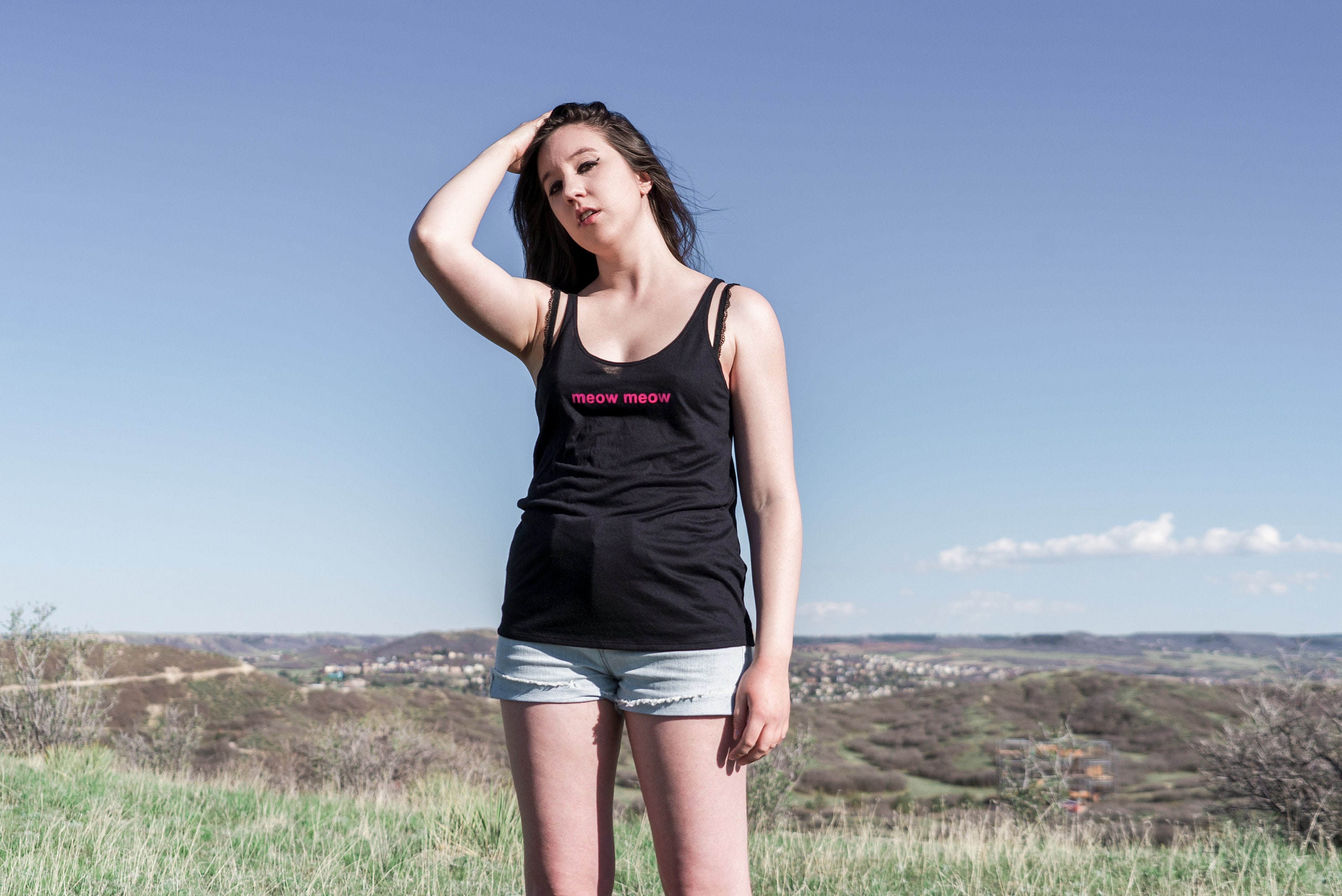 Meow tank top cheap