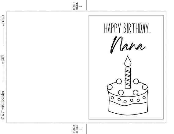 Happy Birthday Nana Cards Printable