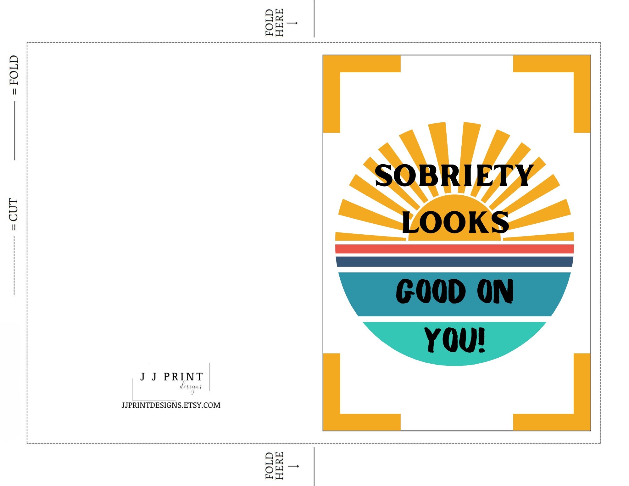 Sober Card for Sobriety, Printable Sober Card, Sobriety Encouragement ...