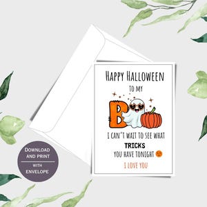 Halloween Karte für Ihn, Halloween Karte für Mann, Halloween Karte für Ihn, Dirty Halloween Karte für Ihn, digitale Karte, PDF