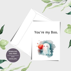 Carte d'Halloween imprimable pour lui, tu es ma belle carte d'Halloween avec enveloppe, impression à la demande carte d'Halloween, impression à la demande carte, numérique
