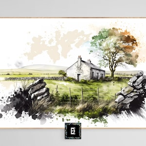 Irish Countryside Landscape Forest Nature Ireland Painting Modern Original Fine Art Wall Art Print