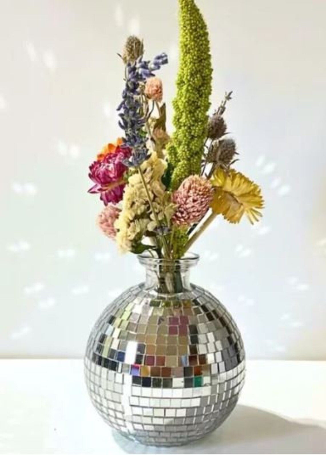 Disco Ball Vase Disco Ball Plant Pot Sparkly Disco Home Décor 70s Disco