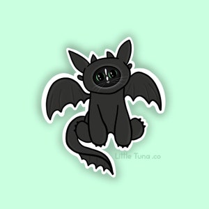 Cat Dragon Sticker | Cat in Dragon Costume | Toothless the Dragon Cat