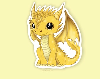 Andarna Fourth Wing Dragon Sticker | Cute Gold Dragon Sticker