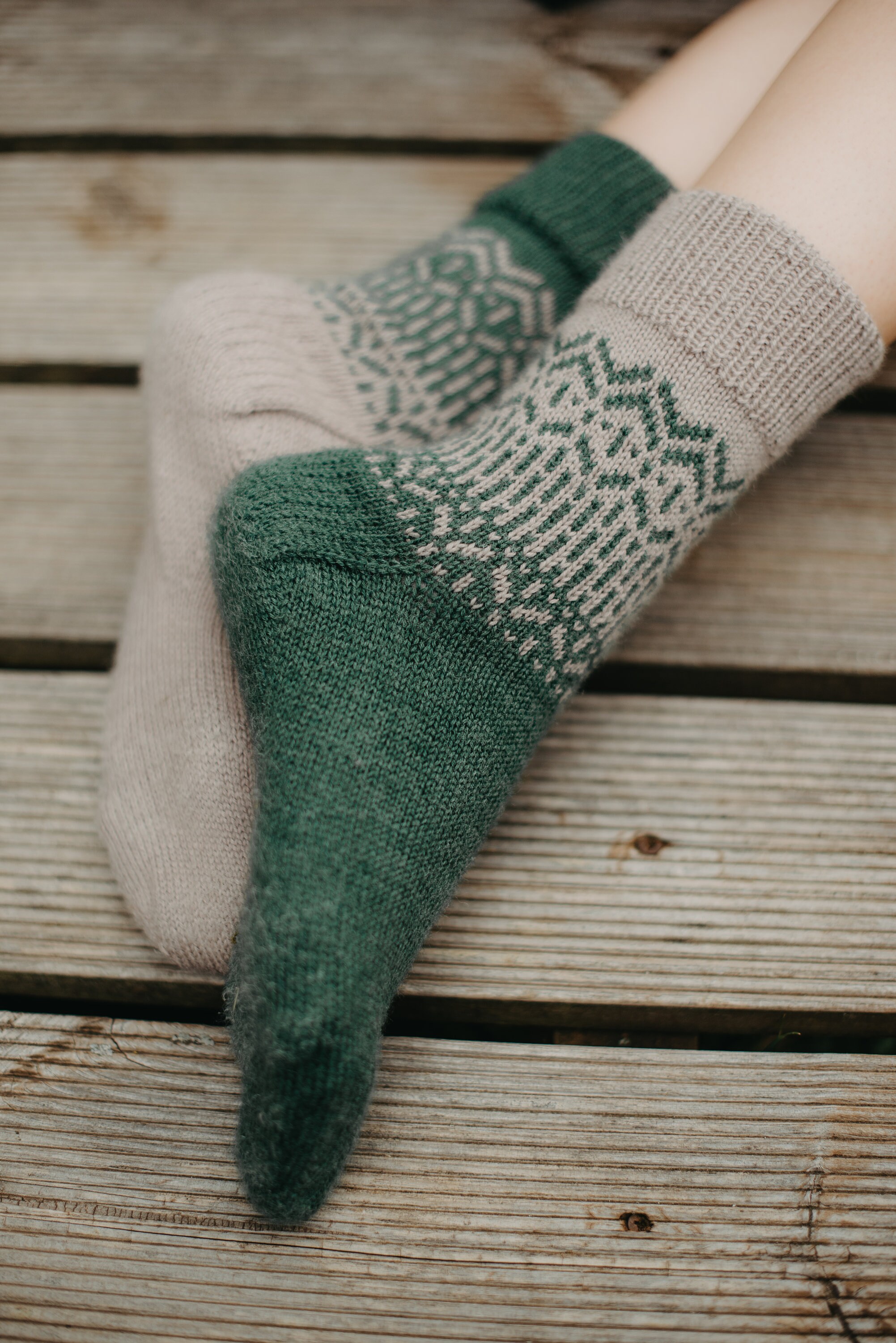 Stranded Colourwork Socks | Knitting Pattern | Toe up